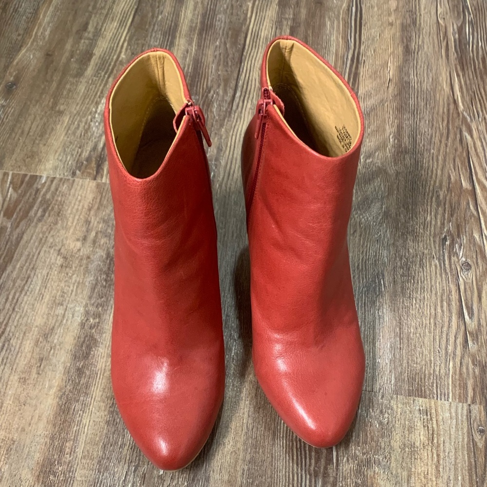 Lucky Brand red leather boots